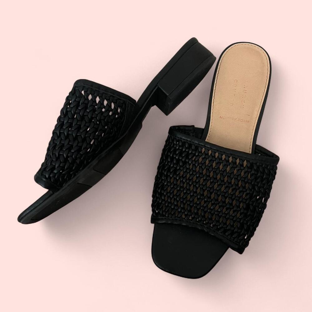 Black sandals lauren conrad weaved